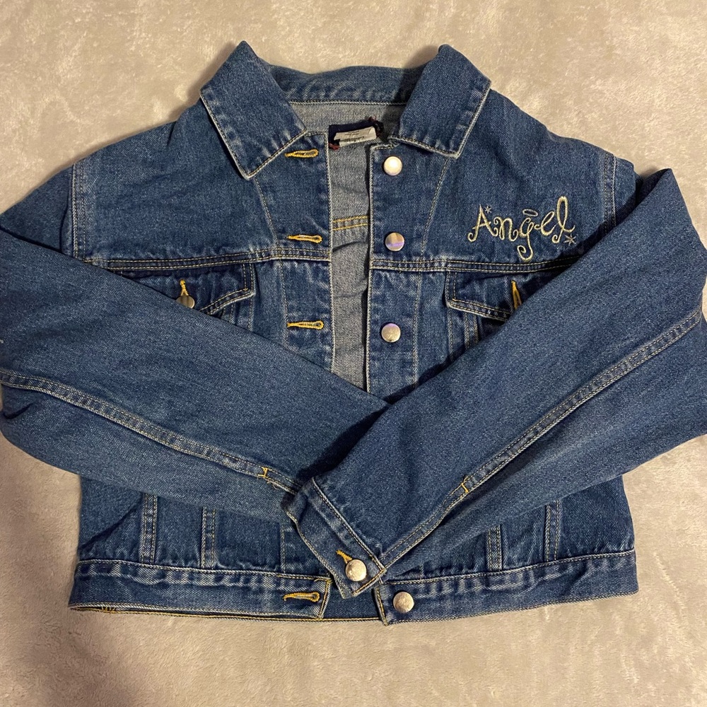 Cute Blue Jean Jacket Angel